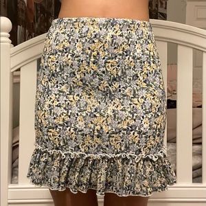 Floral midi pencil skirt
